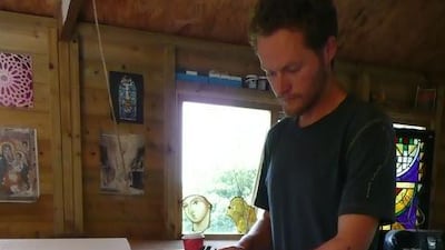 The stained glass window was designed by the British sculptor Adam Williamson, it includes the Arabic inscription Howa Al Baqi, “He is the everlasting”. Courtesy Adam Williamson