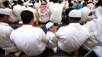 Muslim men pray in Kuwait City's Grand Mosque just before daybreak, during Laylat al Qadr, on June 12, 2018. Yasser Al-Zayyat / AFP