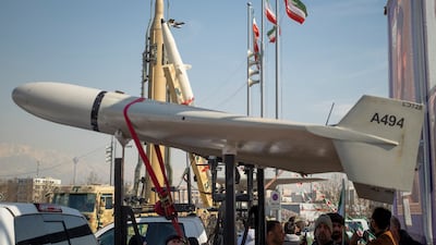 Shahed-136 drones can carry a 50kg warhead and have a 2,500km maximum range. AFP