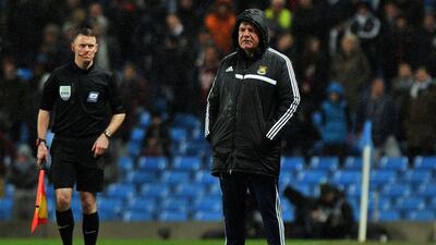 After a high-profile crash out of the FA Cup, a dip into relegation territory and Wednesday's loss, West Ham manager Sam Allardyce may be on thin ice. Paul Ellis / AFP