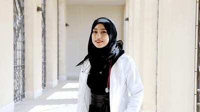 Moyasar Al Tatari , student of medicine at the College of Medicine and Health Sciences UAE University in Al Ain. Pawan Singh / The National