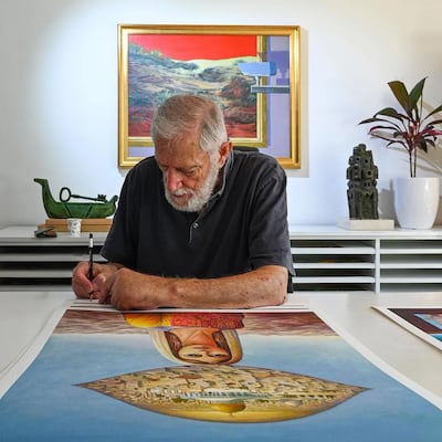 Sliman Mansour was celebrated as a 'Giant of Arab and Palestinian art' whose work portrayed the struggles for Palestinian identity. Photo: Zawyeh Gallery