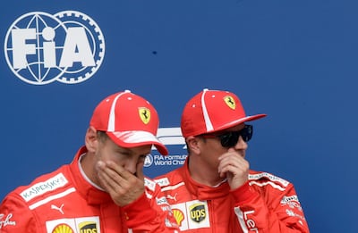 Kimi Raikkonen, right, and Sebastian Vettel enjoyed success in the Italian GP qualifiers. AP Photo