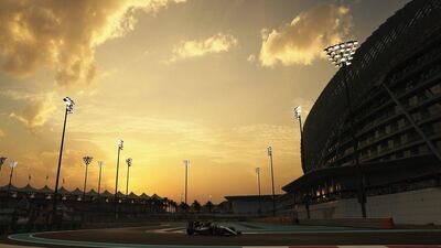Sergio Perez in action during Friday's second practice session for the Abu Dhabi Grand Prix. Mark Thompson / Getty Images