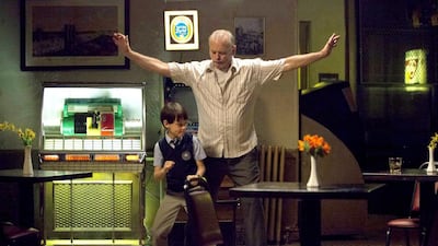 Bill Murray, right, and Jaeden Lieberher in a scene from the film, St. Vincent. AP