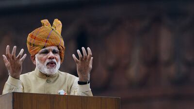 Indian Prime Minister Narendra Modi has praised the country's vaccination programme. AFP