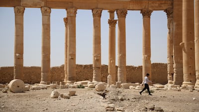The ruins of the ancient city of Palmyra, a Unesco World Heritage Site in central Syria, has fallen prey to amateur and professional looters. EPA