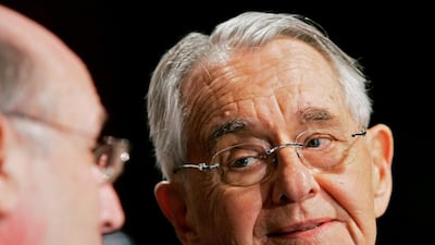 Peter Peterson, Senior Chairman and co-founder of the Blackstone Group, has died. Larry Downing/Reuters