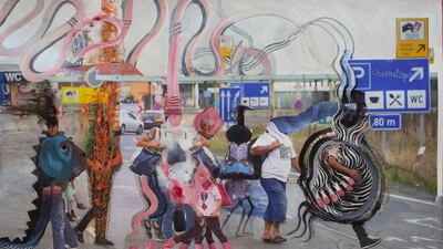 'Where to? Wherever it chances' (2019) by Ramin Haerizadeh, Rokni Haerizadeh, Hesam Rahmanian. Photo: NYUAD Art Gallery