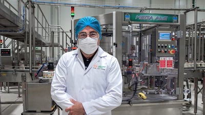 Arda Cenk Tokbas, managing director of Hadaf Foods Industries, at the Pinar factory in Abu Dhabi. Victor Besa / The National