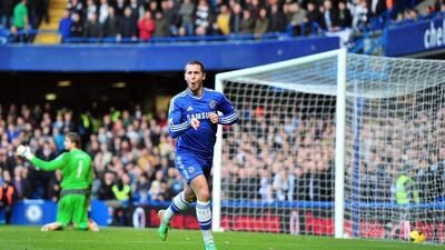 Eden Hazard netted a hat trick for Chelsea on Saturday. Glyn Kirk / AFP