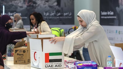 Volunteers donated food and medical supplies