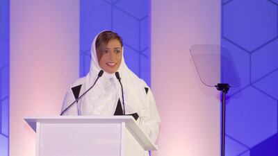 Sheikha Bodour bint Sultan Al Qasimi, founder and patron of the Emirates Publishers Association, speaks after inaugurating the Third Arab Publishers conference in Sharjah. Wam