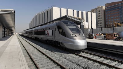 Hundreds were brought home on the Etihad Rail network, which is on track to open this year. Antonie Robertson / The National