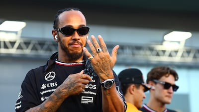 Seven-time world F1 champion Lewis Hamilton is promoting a brighter, positive, more inclusive AI future. Getty