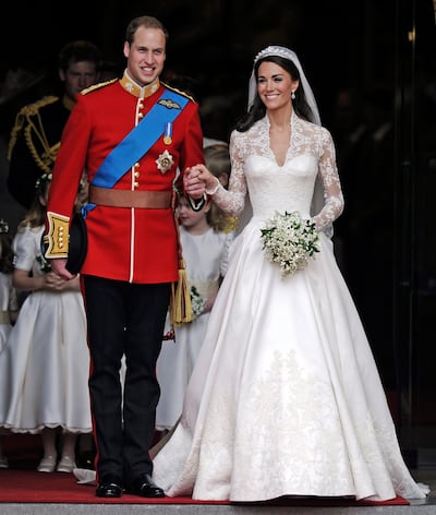 Burton created the Princess of Wales' wedding dress. AP