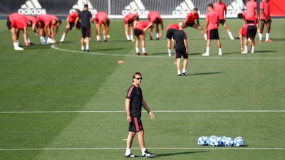 Real Madrid manager Julen Lopetegui during training. Reuters