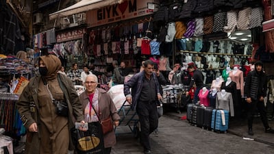 A market in Istanbul, Turkey, which is suffering its worst cost of living crisis in decades. All photos by Bloomberg