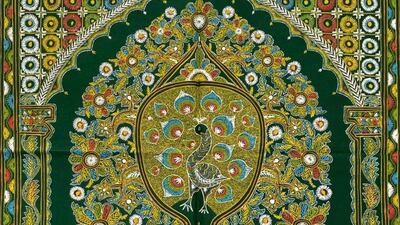 A rogan artwork depicting the Tree of Life, similar to a piece Indian President Narendra Modi gave to Barack Obama in 2014. Photo: Teja Lele