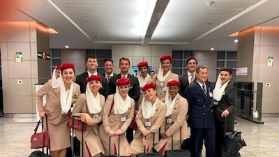 Mercedes Basutto with her colleagues prior to the pandemic. Photo: Mercedes Basutto