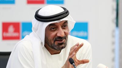 Sheikh Ahmed Bin Saeed Al Maktoum, chairman and chief executive of Emirates Group. Group staff will receive a five-week bonus in this month's pay cheque. Pawan Singh / The National