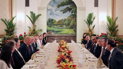 The US president is in Singapore to hold a summit with North Korean leader Kim Jong-un. Jonathan Ernst / Reuters