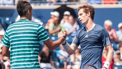 World No 3 and 2012 US Open champion Andy Murray, right, will begin his 2015 tournament against Australia Nick Kyrgios, left. Icon Sportswire via AP Images
