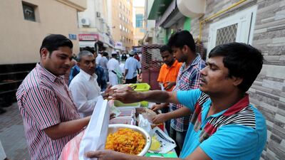 Meals are prepared in readiness for iftar.