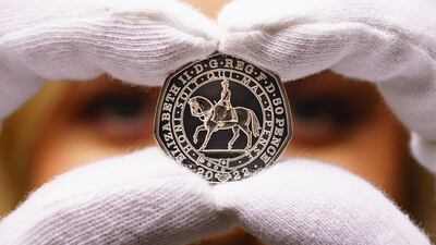 The new coin from the Royal Mint is part of the Platinum Jubilee collection. PA