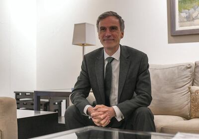 Dr Andrew Murrison at the British Embassy, in Abu Dhabi. Khushnum Bhandari for The National