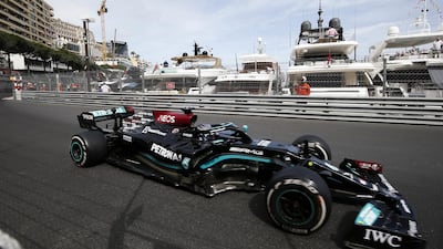 Lewis Hamilton of Mercedes-during the Monaco Grand Prix. EPA