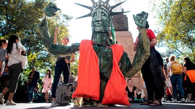 Students in New York City take part in the Global Climate Strike march on September 20, 2019. AFP