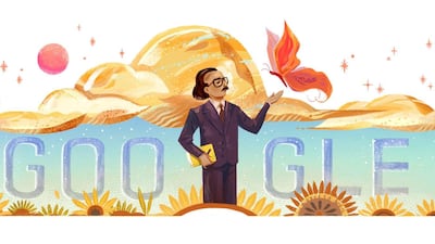 The Google Doodle for Ounsi el-Hajj's 79th birthday