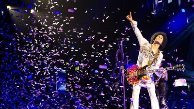 Prince performing in Birmingham, England, last month. He has just released two albums simultaneously. AP / NPG Records