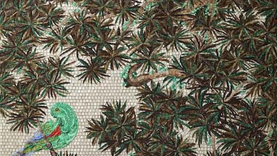 Parrots, Jakuchu Collection from Sicis: The Italy-headquartered art company Sicis specialises in high-end, custom-made mosaics for wall and floor coverings, furniture, home accessories and jewellery. Founded in 1987 by Leo Placuzzi, Sicis creates all of its products in its facilities in Ravenna and sees mosaics as a means of communication and expression.