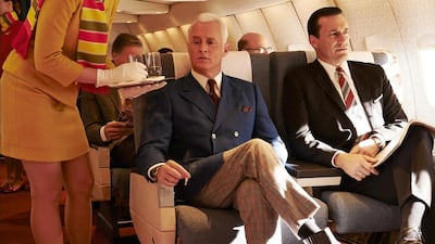 If you think that nobody cares what you wear at the airport or on a plane, you’re mistaken. Screengrab from Mad Men.