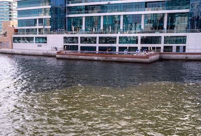 Al Raha Beach residents have complained about the discolouration of water in the area. Victor Besa / The National