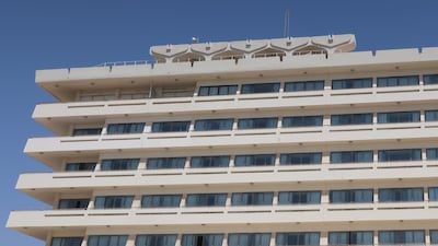 The distinctive exterior of Radisson Blu, formerly Hilton Al Ain, in March, 2019, practically unchanged since the 1970s. John Dennehy / The National