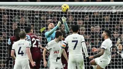 SPURS RATINGS: Made routine save to deny Kudus in 25th minute. Was at fault in the build-up to the visitors’ second goal; he should have been braver by holding onto the ball instead of punching it. AFP