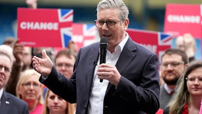 Labour leader Keir Starmer says Britain will be under a 'strong duty' to play its part in a Middle East peace settlement. AP