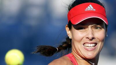 Ana Ivanovic of Serbia in action against Daria Gavrilova of Australia during their first round match of the Dubai Duty Free Tennis WTA Championships in Dubai, United Arab Emirates, 16 February 2016. EPA/ALI HAIDER
