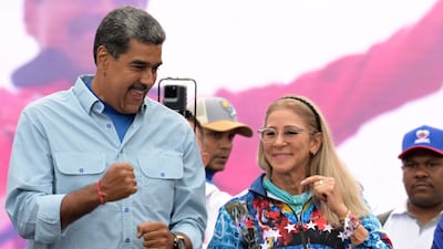 Nicolas Maduro and Cilia Flores have been in US custody since being captured in Caracas in January. AFP