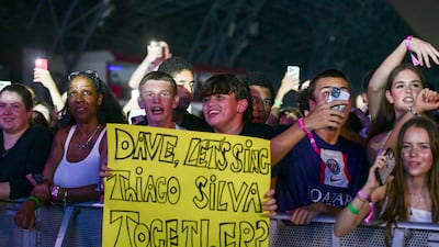 Fans cheer as Dave performs