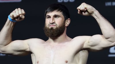 UFC light heavyweight Magomed Ankalaev takes on Bogdan Guskov in Abu Dhabi on Saturday night. Chris Whiteoak / The National