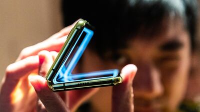 Samsung Galaxy Fold will go on sale in selected markets in September. Bloomberg