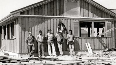 Construction of the Norwegian Seamen's Centre in Dubai in 1976. Courtesy of the Norwegian Seamen's Centre
