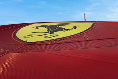 The Roof Walk experience at Ferrari World costs Dh195. Photo: Ferrari World Abu Dhabi