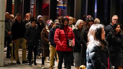 Members of the public arrive for the public repose service. EPA