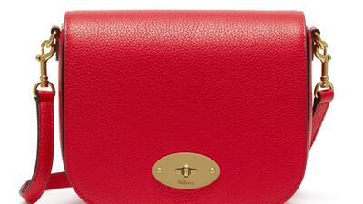 Red leather bag by Mulberry. Courtesy Mulberry