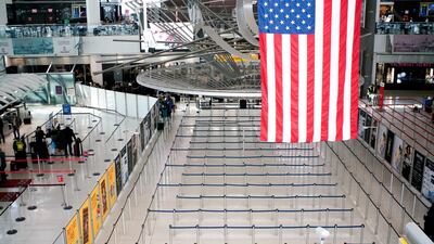 The lines to reach TSA immigration process are seen empty at one of its terminals at the John F Kennedy International Airport in New York. Reuters